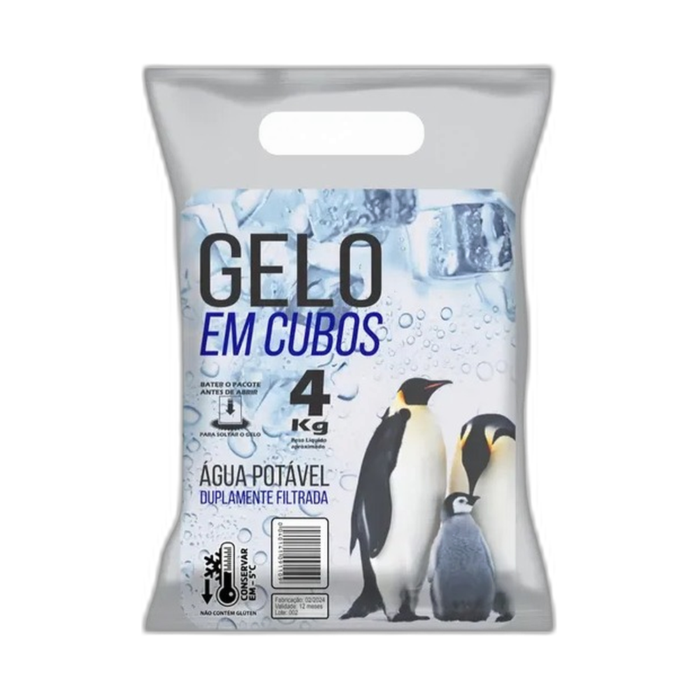 Gelo em cubos 4kg